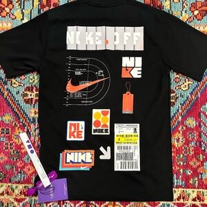 MEN'S AUTHENTIC NIKE x OFF-WHITE BLACK COTTON T-SHIRT XXL